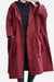 Burgundy One Size Fits All Oversized Water Resistant Windbreaker Jacket