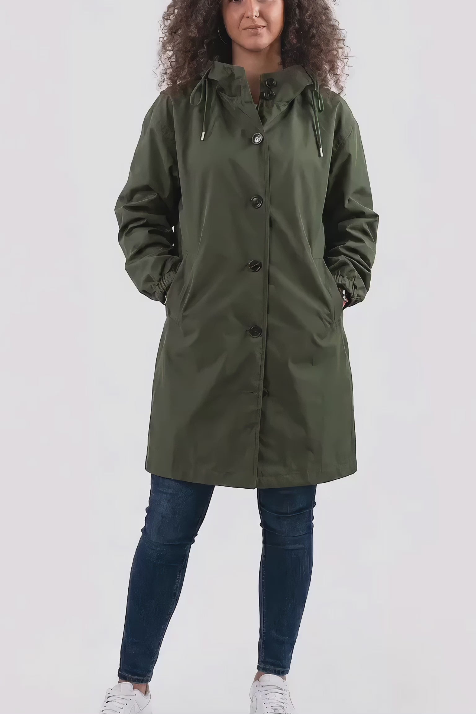 The Water Resistant Hooded Oversized Windbreaker Rain Jacket