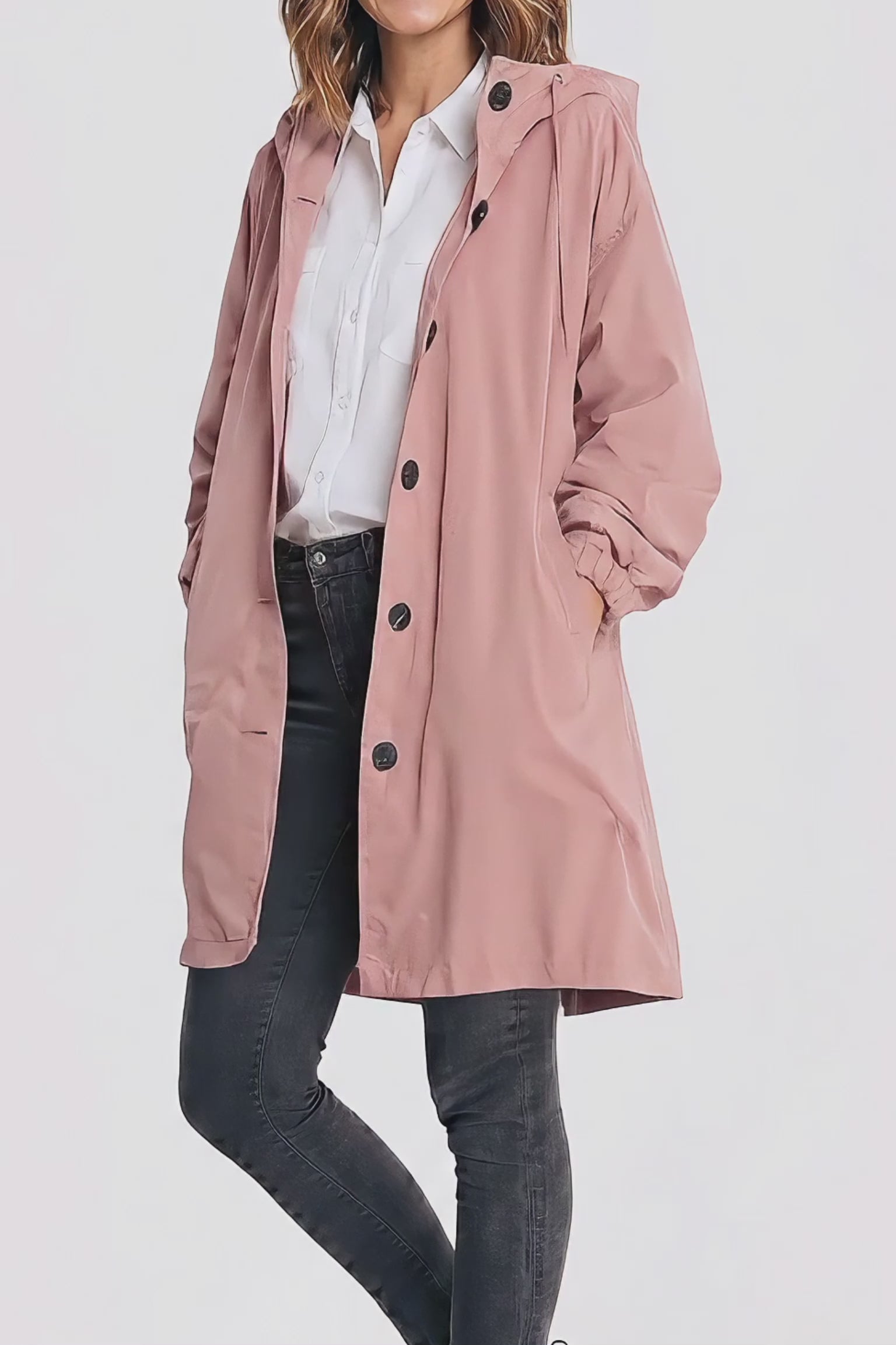 The Water Resistant Hooded Oversized Windbreaker Rain Jacket
