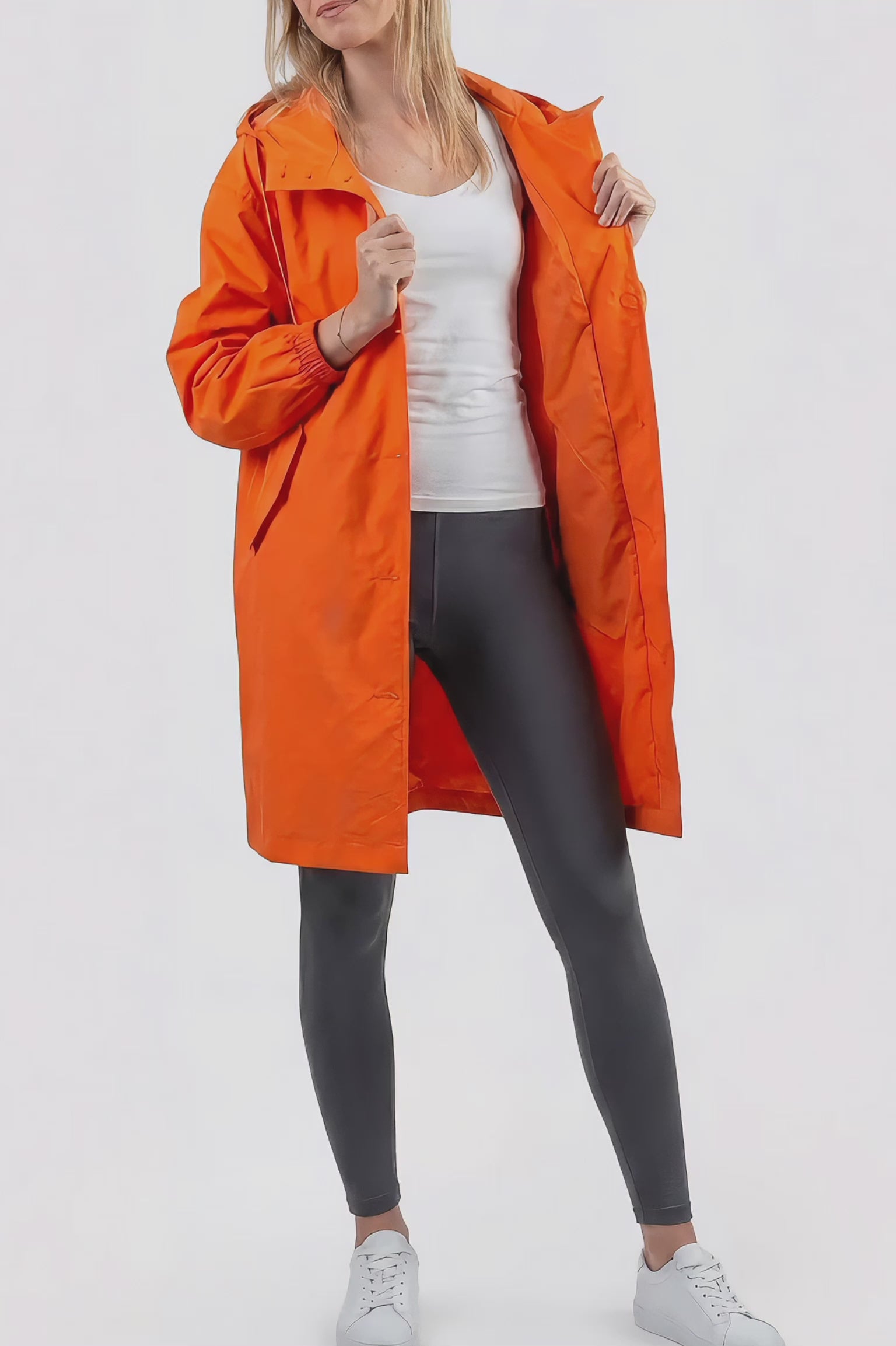 The Water Resistant Hooded Oversized Windbreaker Rain Jacket